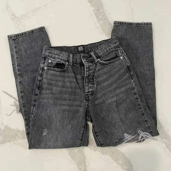 BDG Urban Outfitters Denim Jeans Black Slim Straight Button Fly Women's Size 24 - Picture 8 of 8